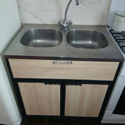 Тумба под раковину из нержавейки 80